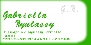 gabriella nyulassy business card